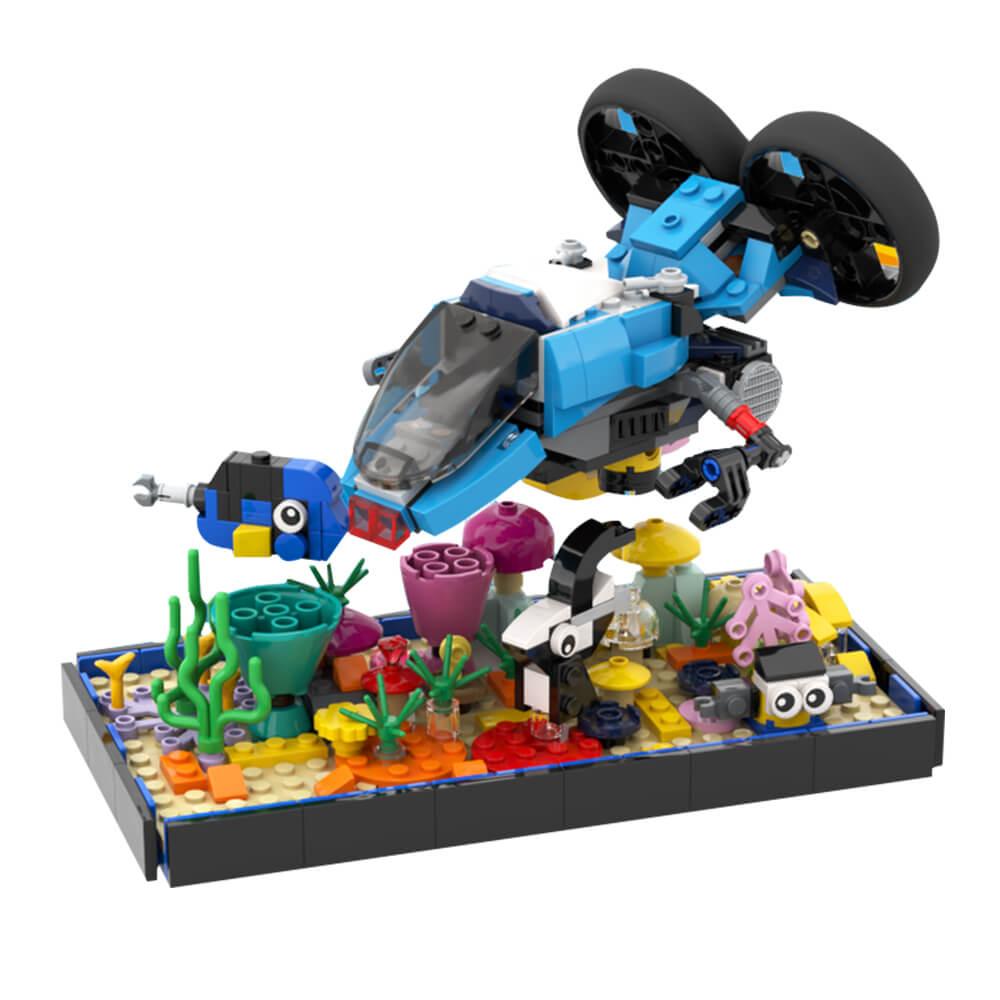 Coral Reef + Submarine 31122 + 31114 Alternative Build MOC 396pcs - Building blocks set - Turbo Moc