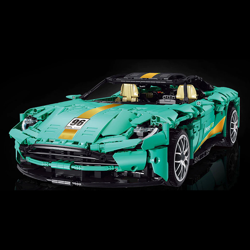 Aston Martin DB11 Tiffany Blue 2007pcs-Building Blocks set -Turbo Moc