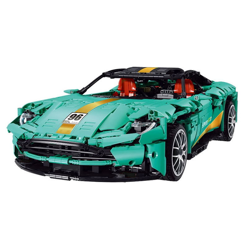 Aston Martin DB11 Tiffany Blue 2007pcs-Building Blocks set -Turbo Moc