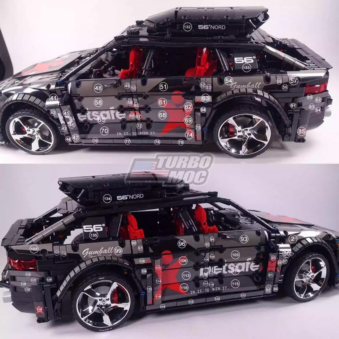 Audi RS6 Jon Olsson DTM | 4549pcs-Building Blocks set -Turbo Moc