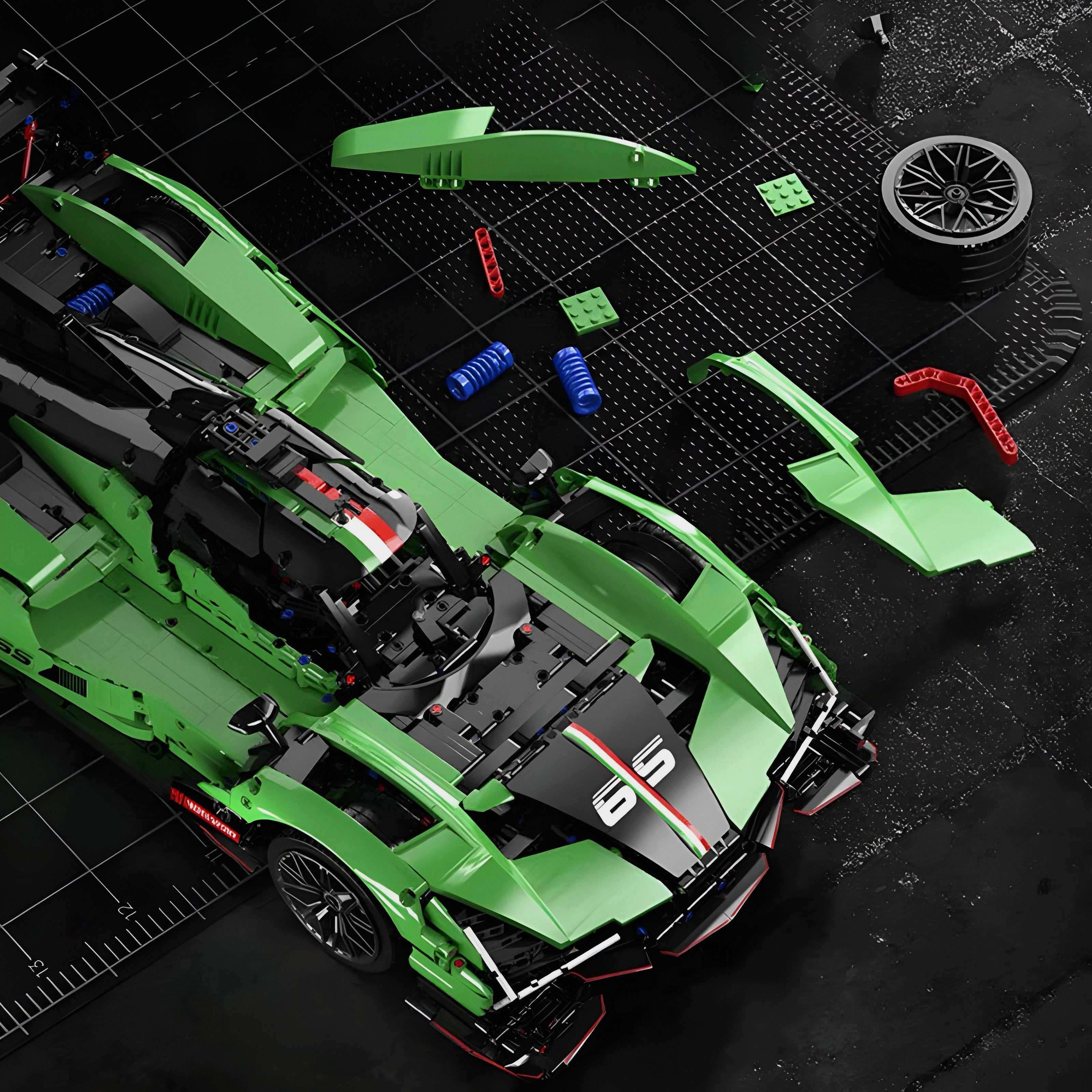 Lamborghini SC63 Endurance 2980pcs-Turbo Moc