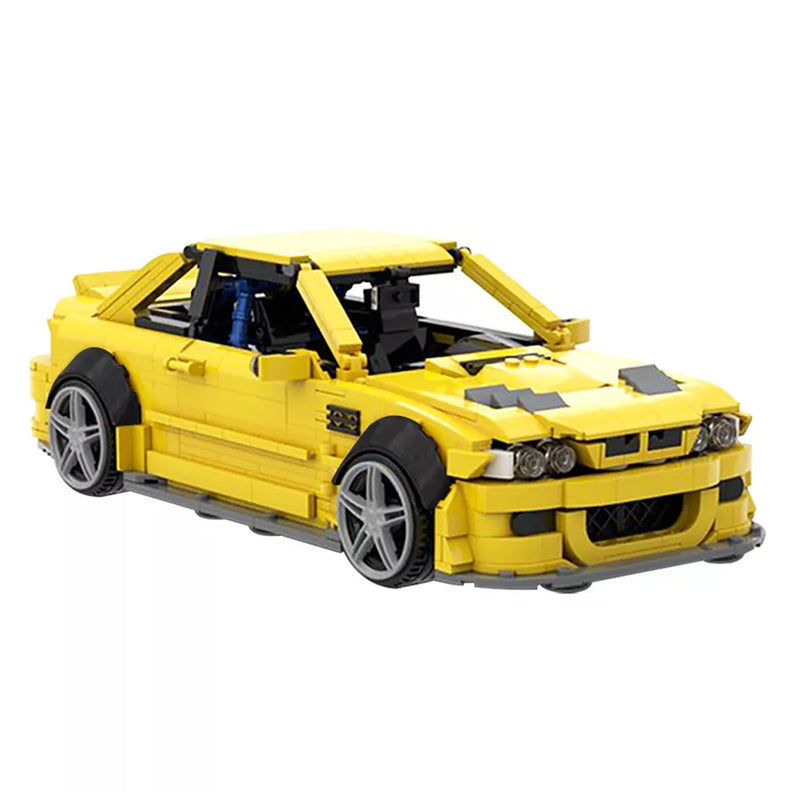 BMW M3 E46 Yellow Phoenix | 1244pcs-Building Blocks set -Turbo Moc