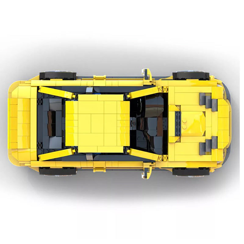 BMW M3 E46 Yellow Phoenix | 1244pcs-Building Blocks set -Turbo Moc