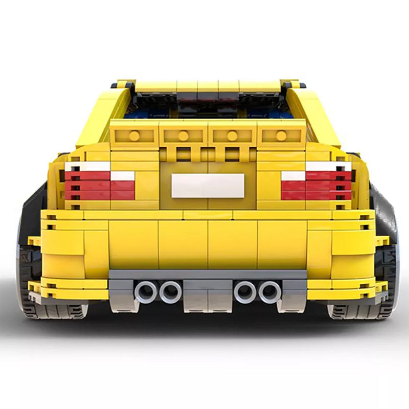 BMW M3 E46 Yellow Phoenix | 1244pcs-Building Blocks set -Turbo Moc