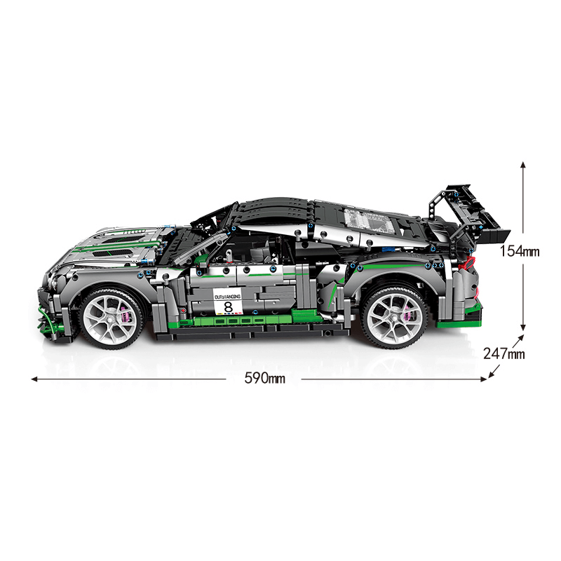 Bentley Continental GT3 3612pcs-Building Blocks set -Turbo Moc