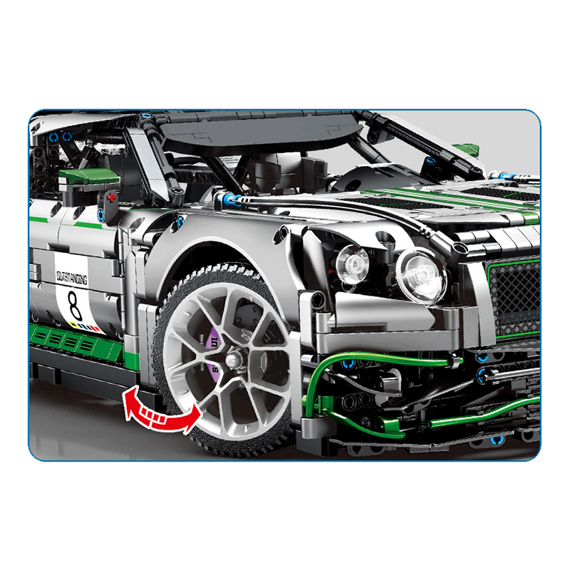 Bentley Continental GT3 3612pcs-Building Blocks set -Turbo Moc