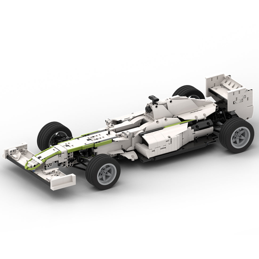 Brawn GP F1 BGP001 1:8 1834pcs-Building Blocks set -Turbo Moc