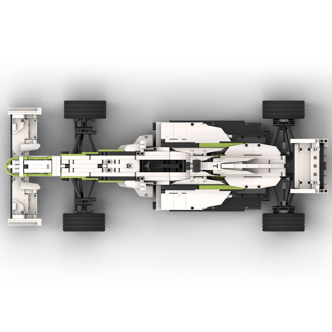 Brawn GP F1 BGP001 1:8 1834pcs-Building Blocks set -Turbo Moc