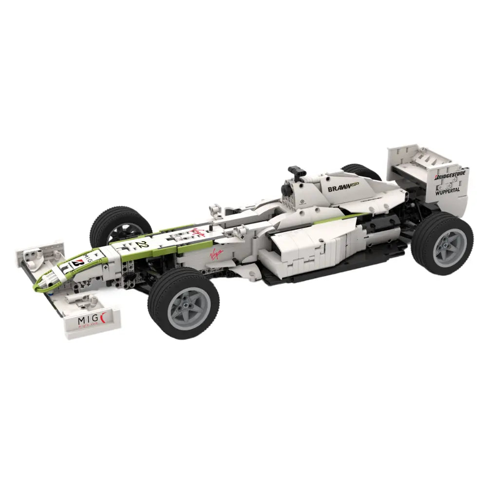 Brawn GP F1 BGP001 1:8 1834pcs-Building Blocks set -Turbo Moc