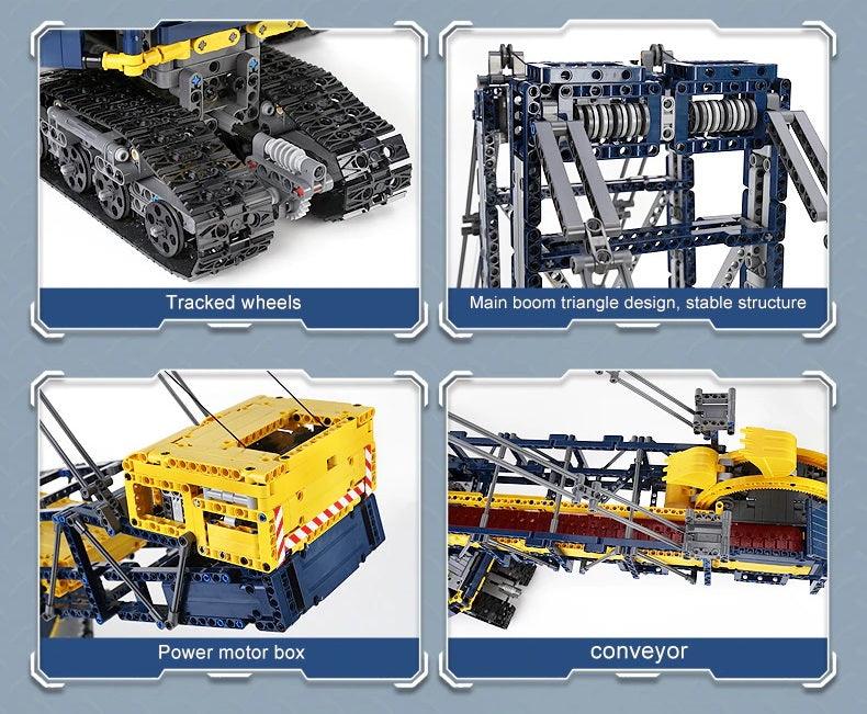 Bucket Wheel Excavator Remote Controlled 4588pcs-Building Blocks set -Turbo Moc