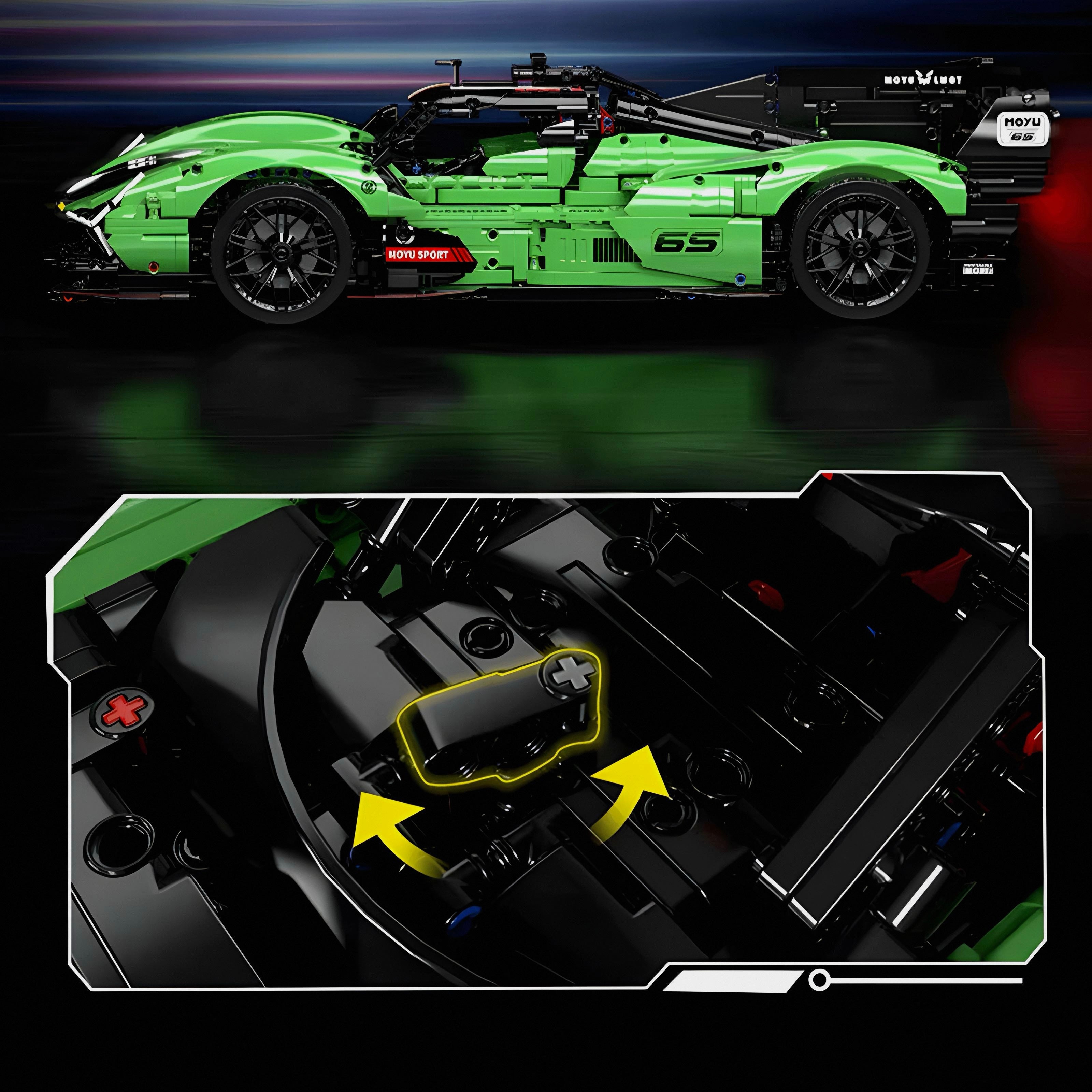 Lamborghini SC63 Endurance 2980pcs-Turbo Moc