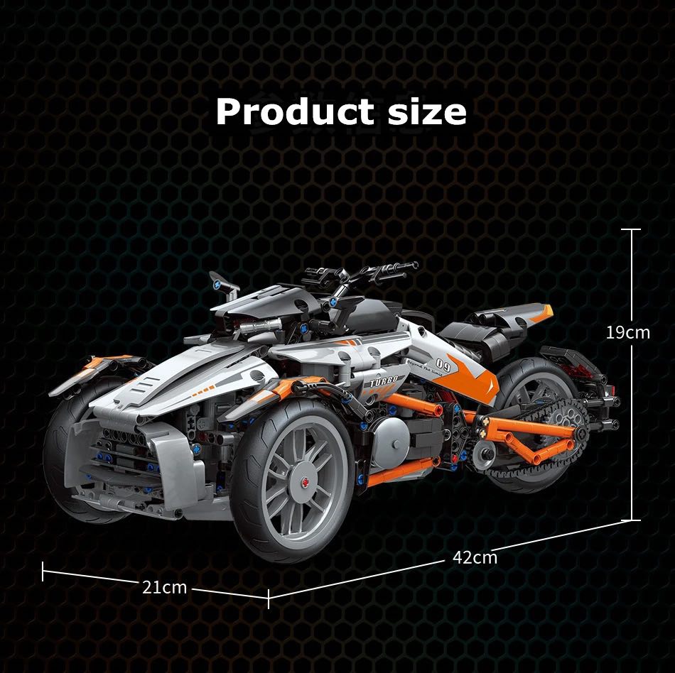 Can-Am Spyder F3 2021 1228pcs-Building Blocks set -Turbo Moc