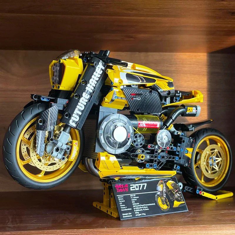 CyberPunk 2077 Motorcycle 1981pcs-Building Blocks set -Turbo Moc