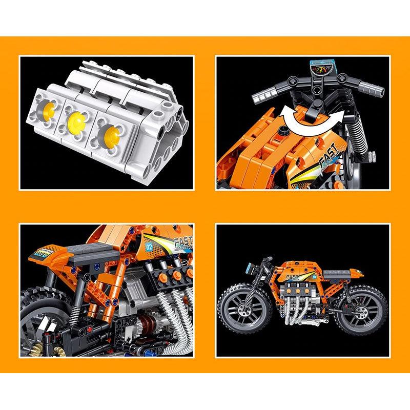 Cyberpunk bike concept 411pcs-Building Blocks set -Turbo Moc