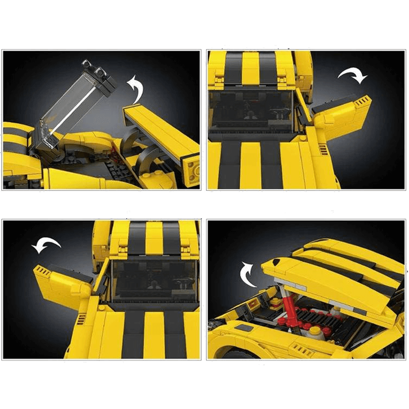 Dodge Viper ACR Yellow 1235pcs-Building Blocks set -Turbo Moc