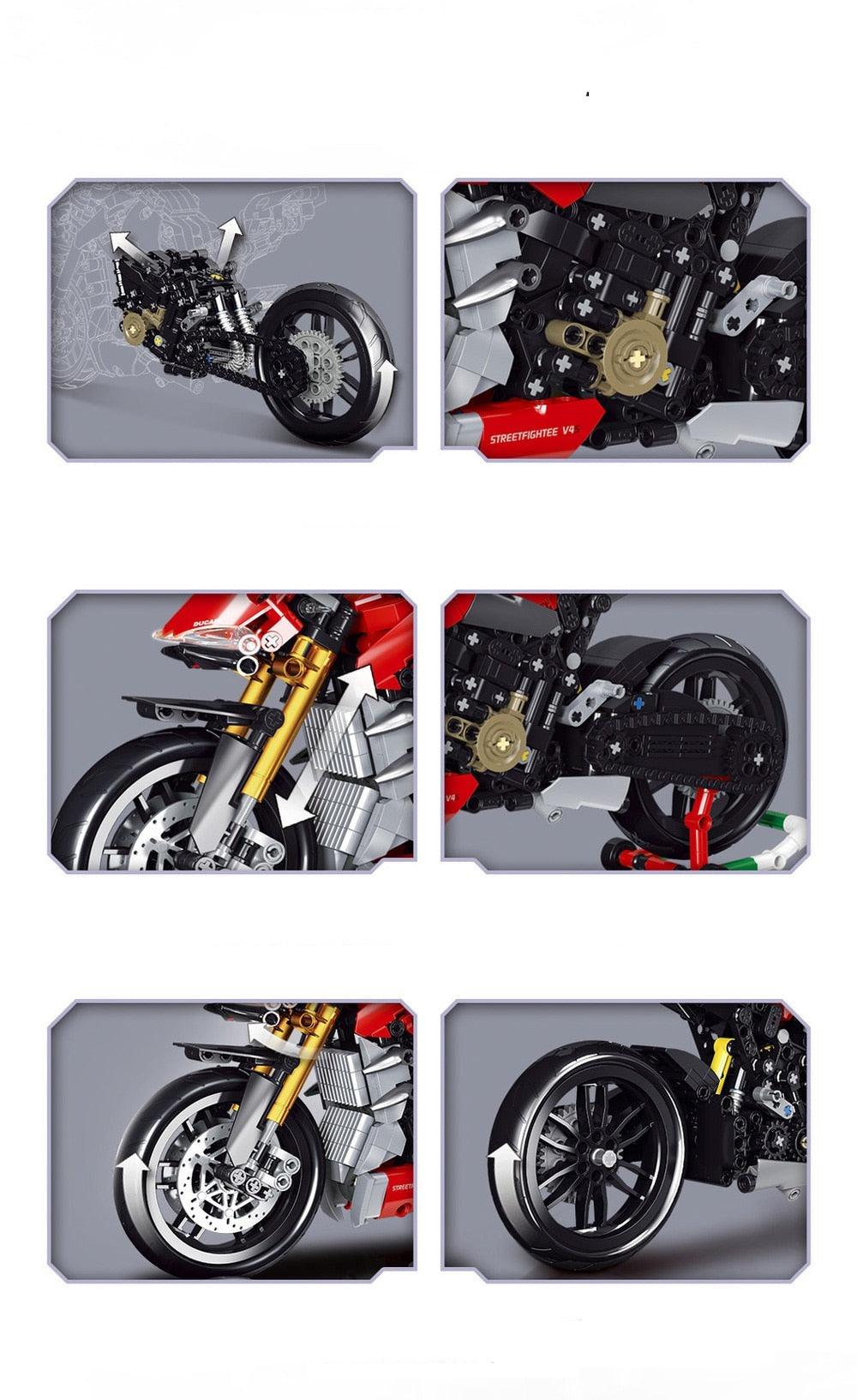 Ducati Streetfighter 827pcs-Building Blocks set -Turbo Moc