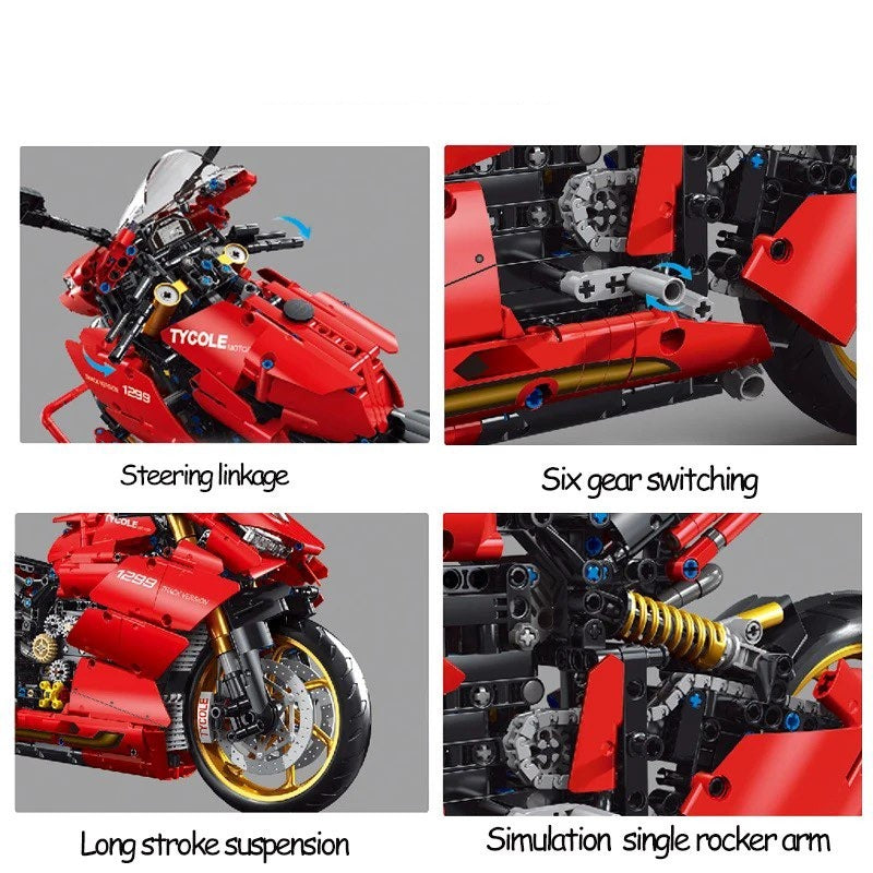 Ducati V4 Panigale 1808pcs-Building Blocks set -Turbo Moc