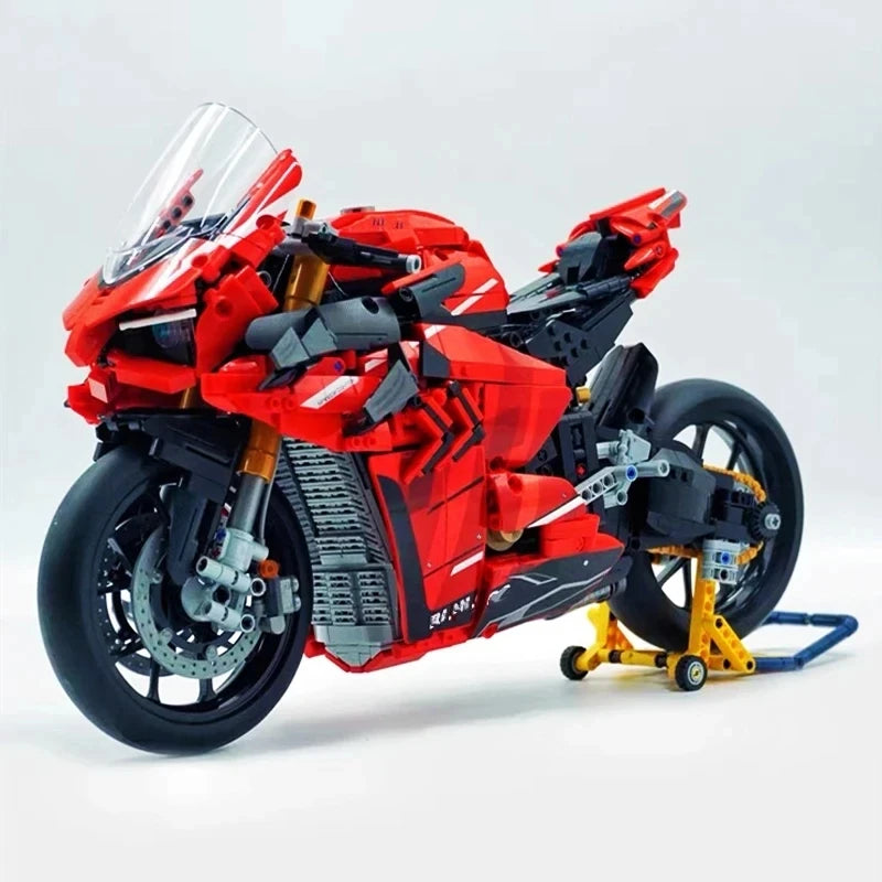 Ducati V4S Red 2129pcs-Building Blocks set -Turbo Moc