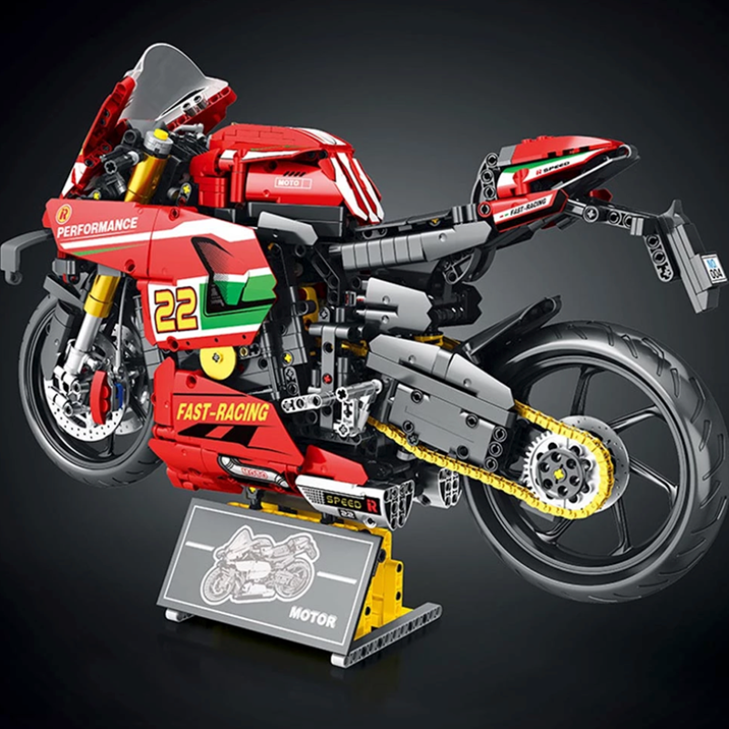 Ducati V4r 1965pcs-Building Blocks set -Turbo Moc