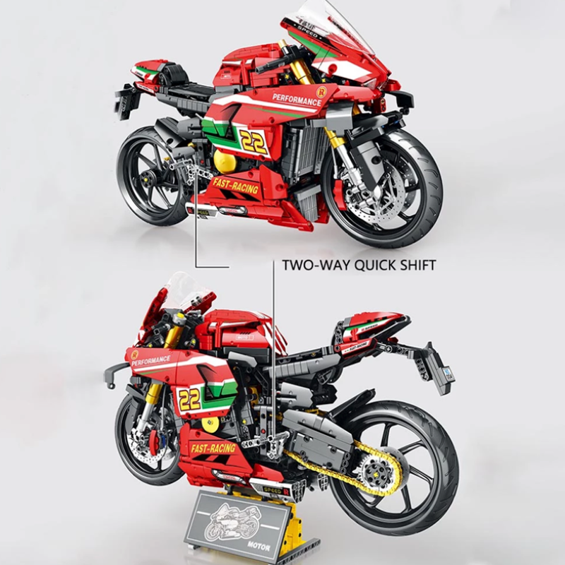 Ducati V4r 1965pcs-Building Blocks set -Turbo Moc