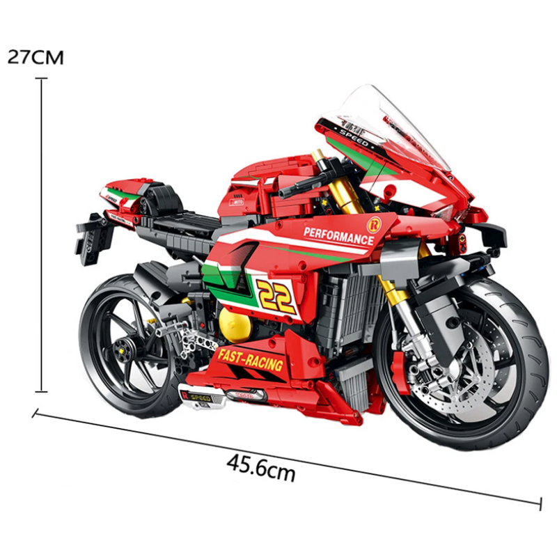 Ducati V4r 1965pcs-Building Blocks set -Turbo Moc