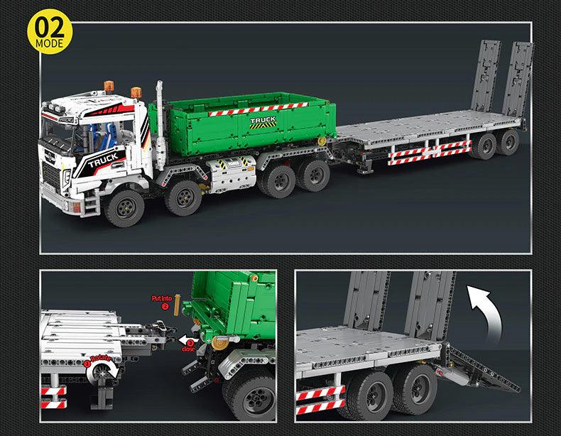 Dump Truck w/ Trailer 2950pcs-Building Blocks set -Turbo Moc