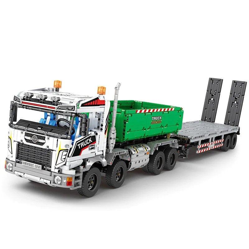 Dump Truck w/ Trailer - Building Blocks Set | Turbo Moc