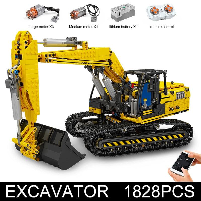 Excavator 1828pcs-Building Blocks set -Turbo Moc