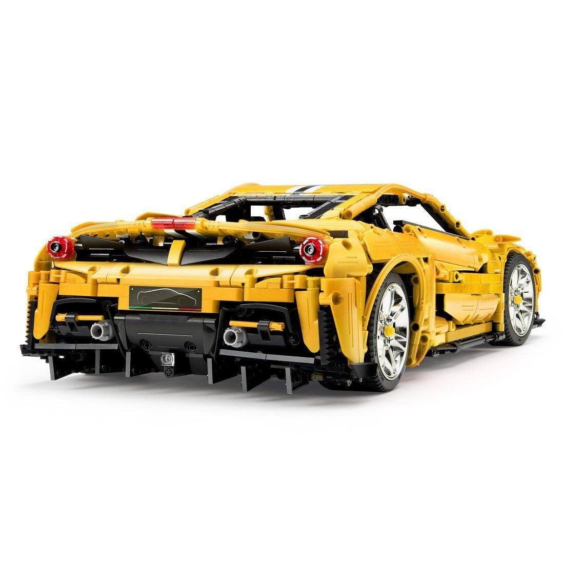 Ferrari 488 Pista Yellow 3187pcs-Building Blocks set -Turbo Moc