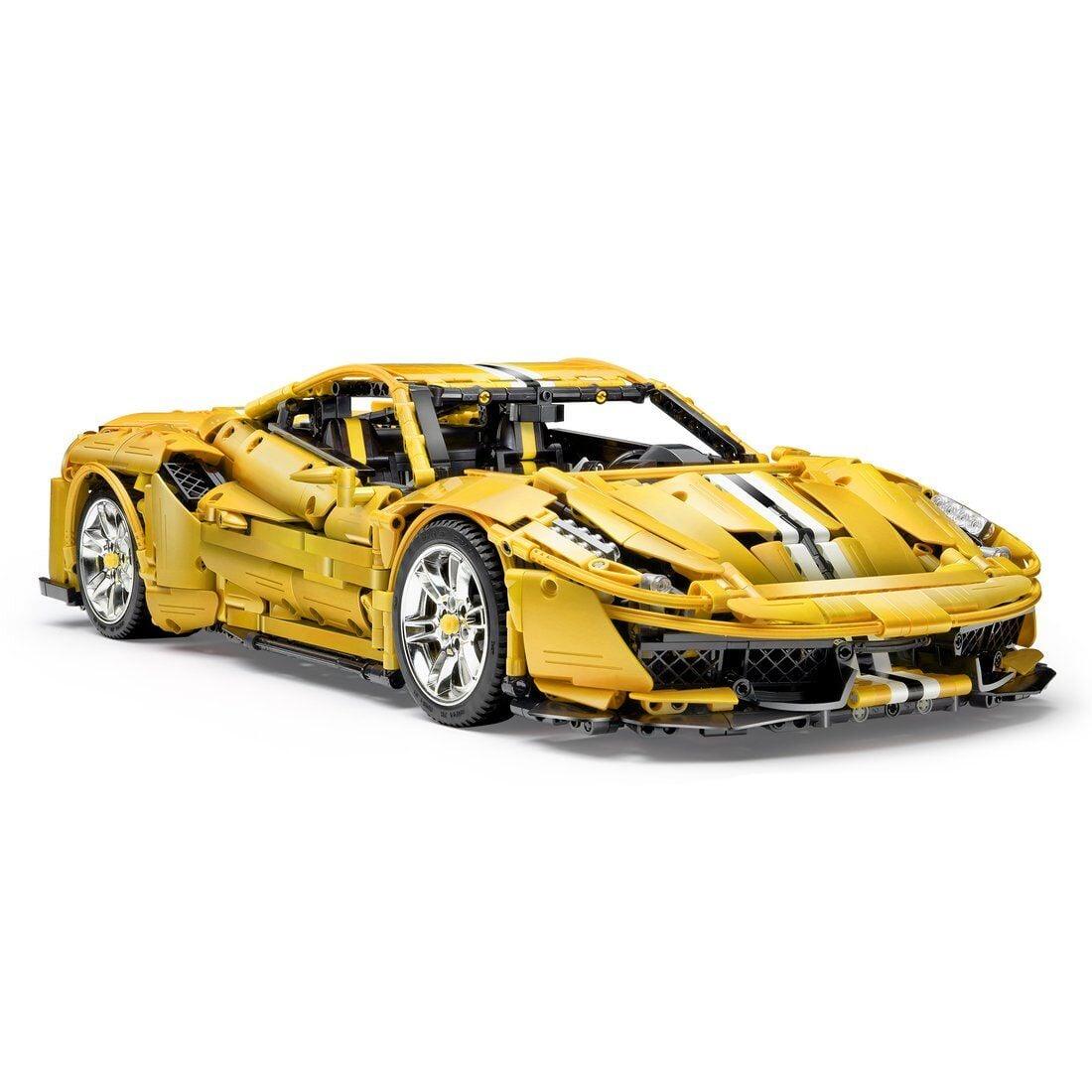 Ferrari 488 Pista Yellow 3187pcs-Building Blocks set -Turbo Moc