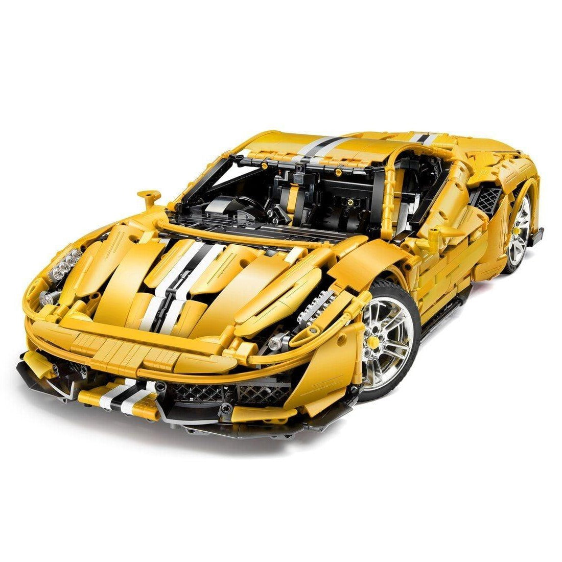 Ferrari 488 Pista Yellow 3187pcs-Building Blocks set -Turbo Moc