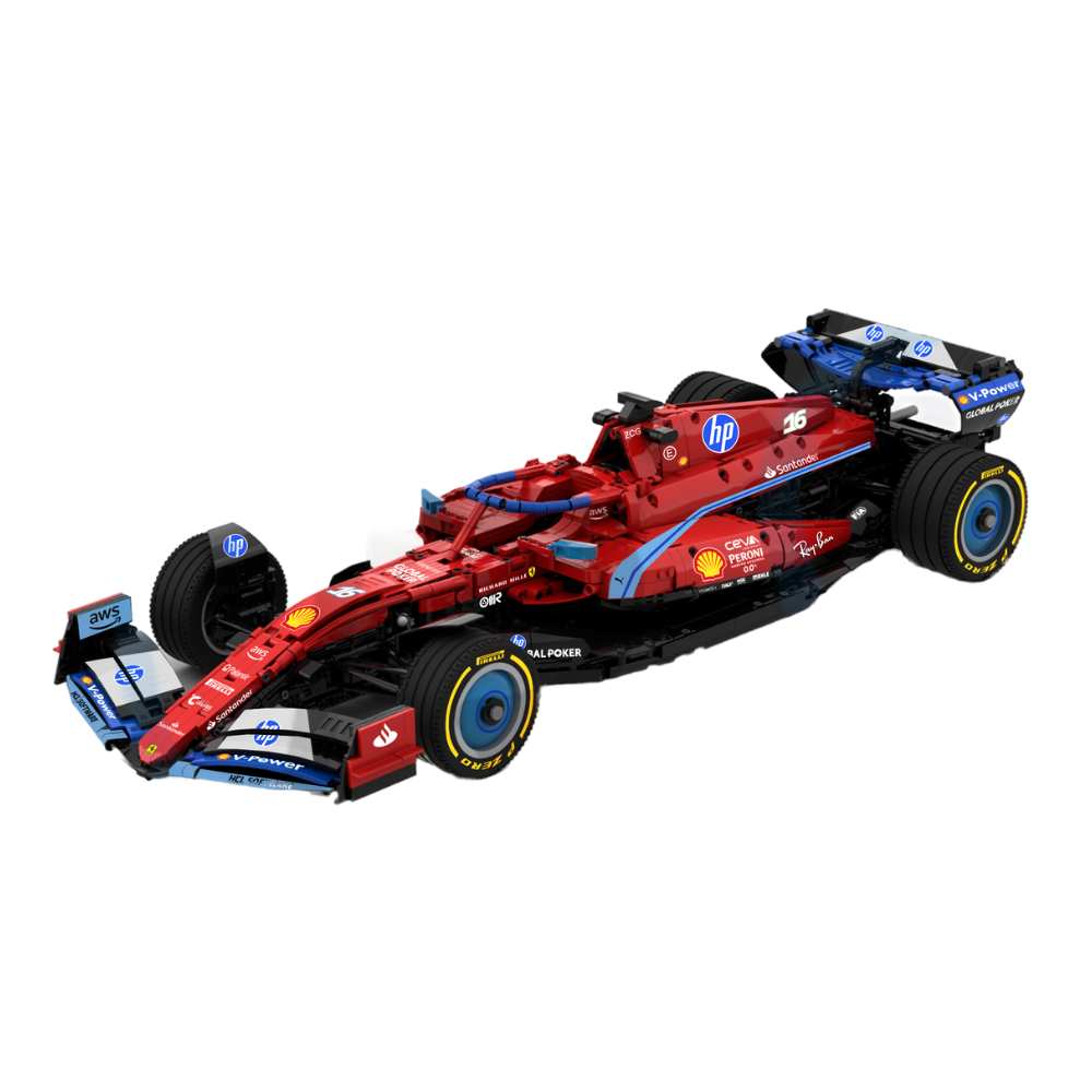 Ferrari F1 SF-24 Miami GP Livery 1:8 3365pcs-Building Blocks set -Turbo Moc