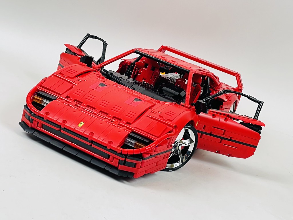 Ferrari F40 1:8 | 3766pcs-Building Blocks set -Turbo Moc