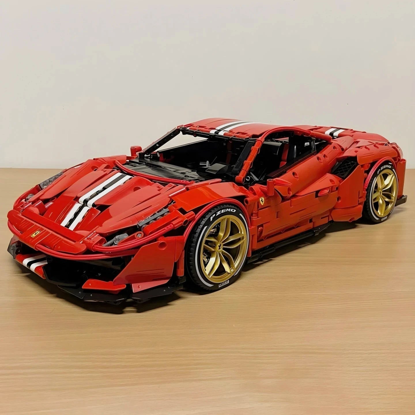 Ferrari F488 Pista Red 3187pcs-Building Blocks set -Turbo Moc