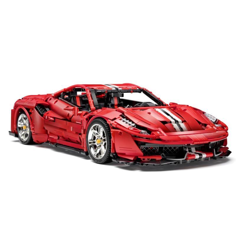 Ferrari F488 Pista Red 3187pcs-Building Blocks set -Turbo Moc