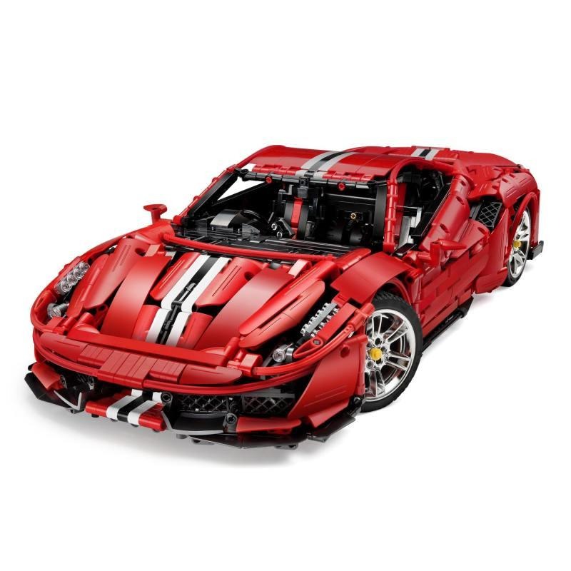 Ferrari F488 Pista Red 3187pcs-Building Blocks set -Turbo Moc