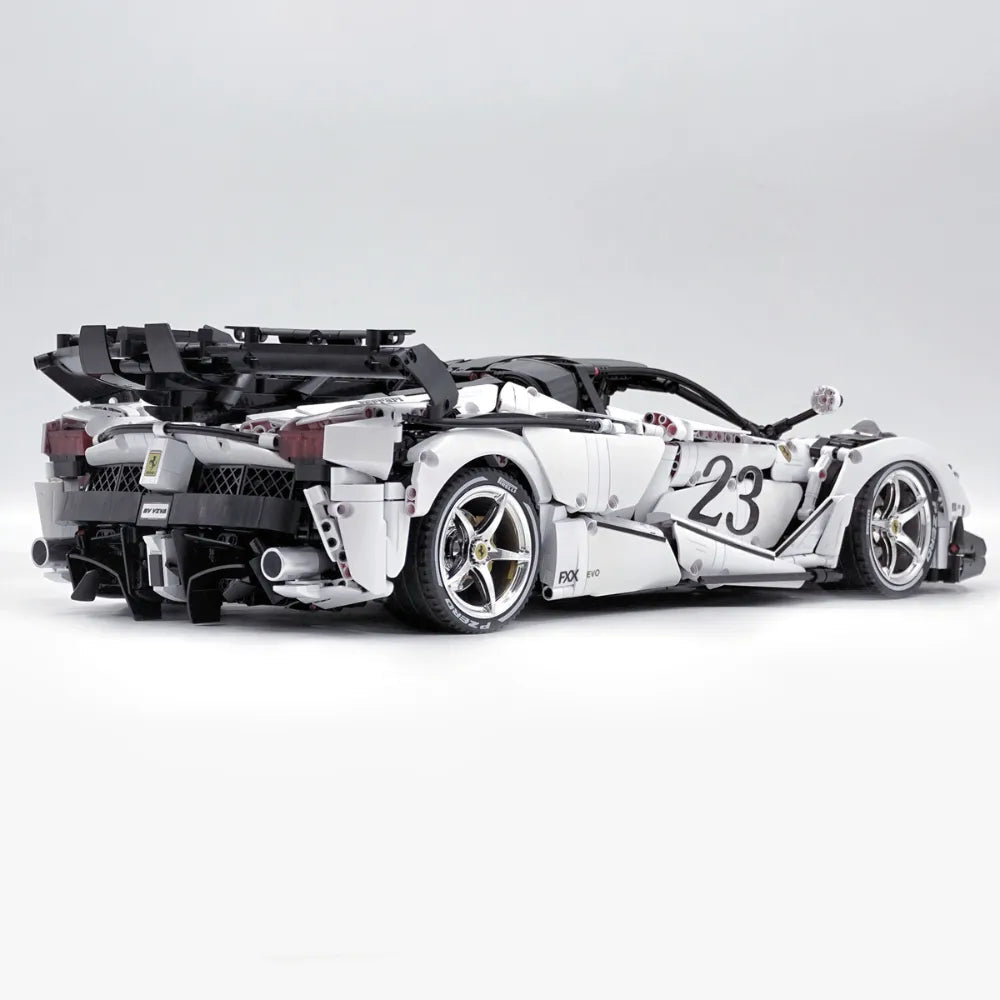 Ferrari FXXK EVO Grey 1:8 4739pcs-Building Blocks set -Turbo Moc