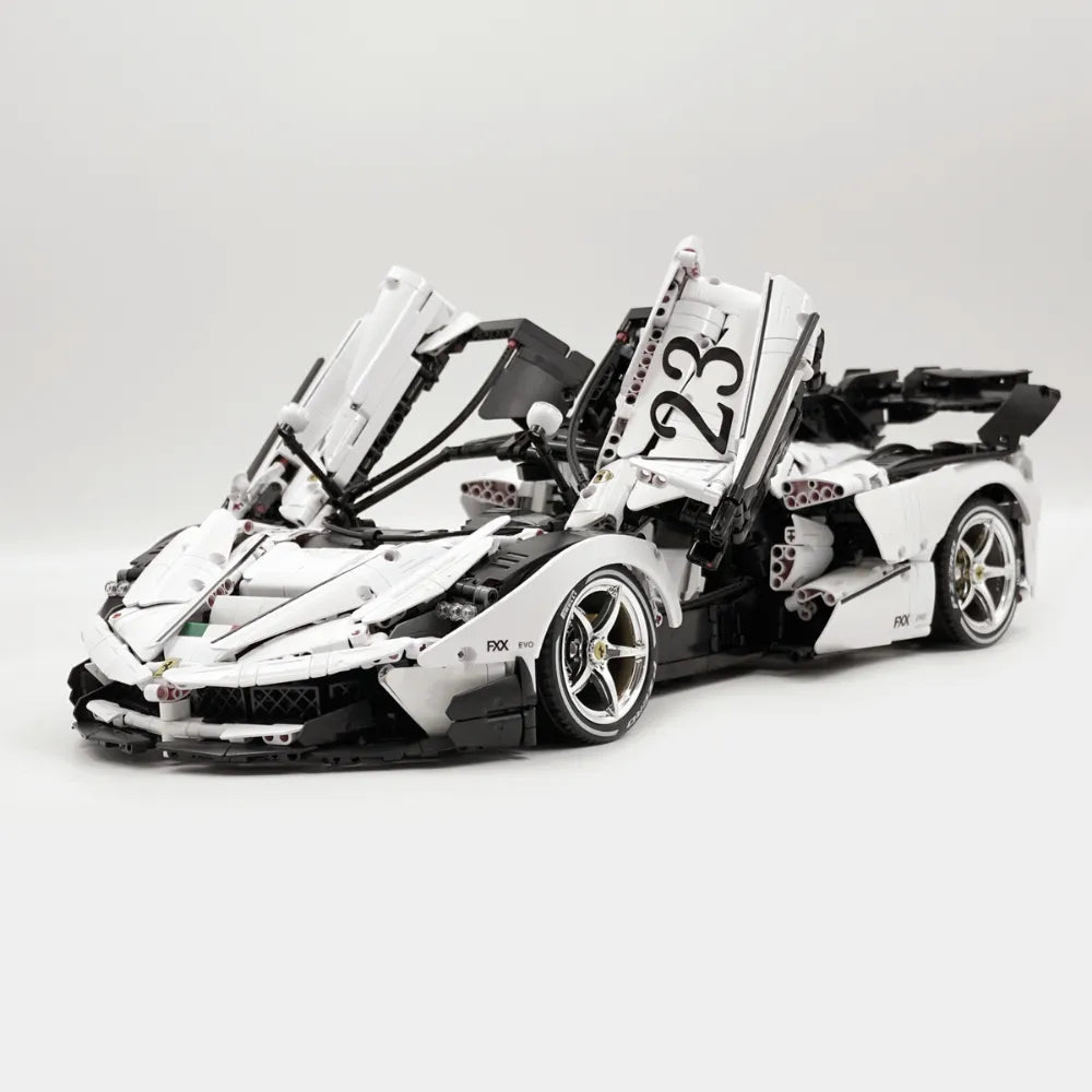 Ferrari FXXK EVO Grey 1:8 4739pcs-Building Blocks set -Turbo Moc