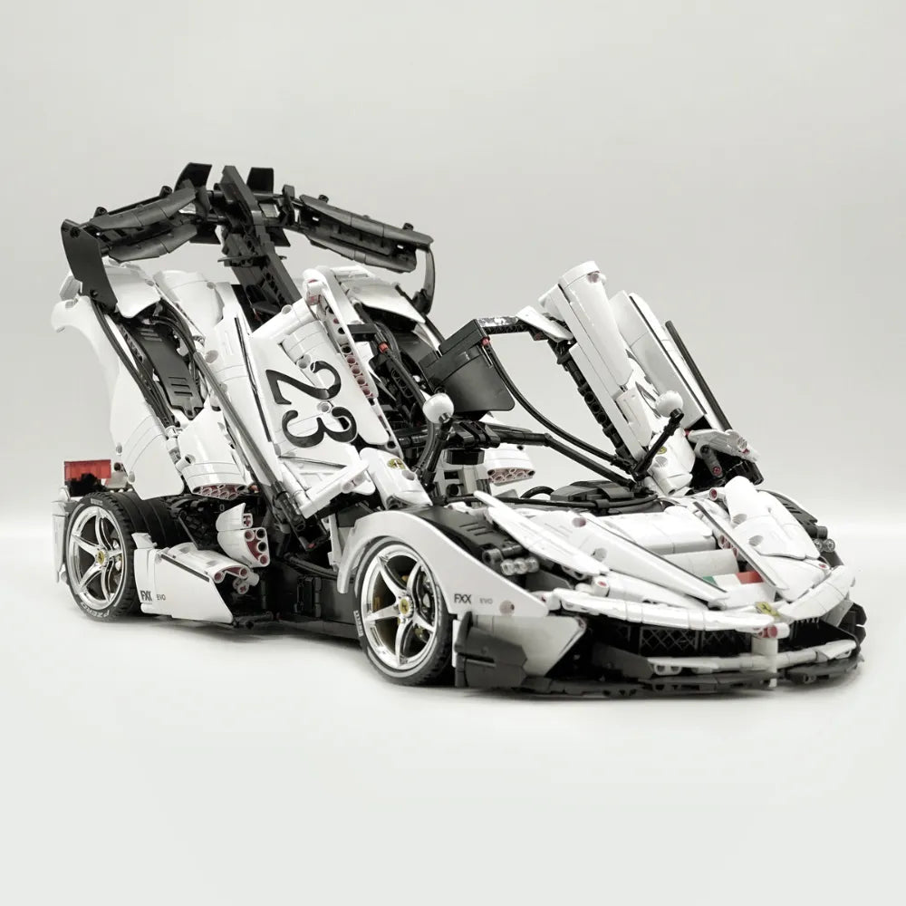 Ferrari FXXK EVO Grey 1:8 4739pcs-Building Blocks set -Turbo Moc