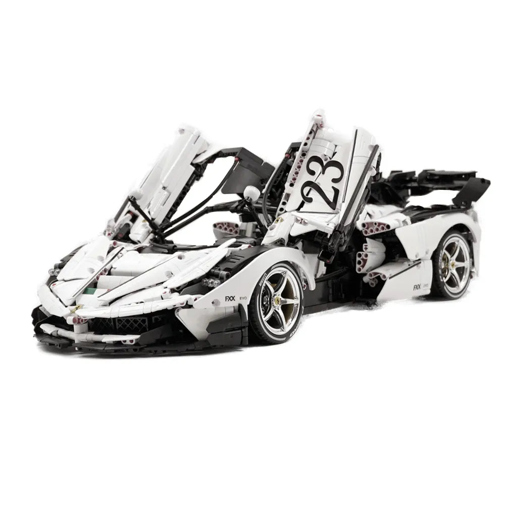 Ferrari FXXK EVO Grey 1:8 4739pcs-Building Blocks set -Turbo Moc