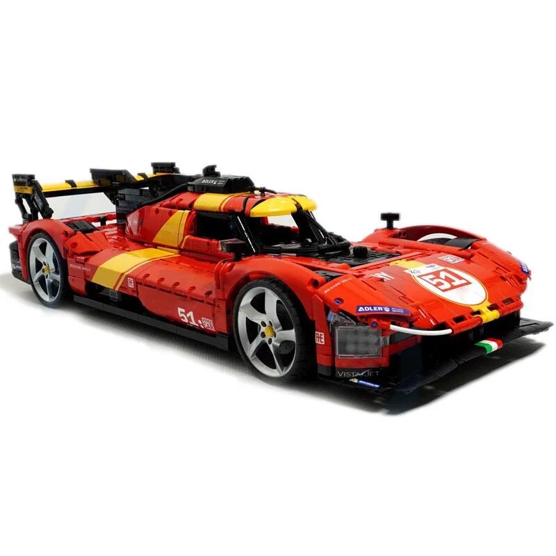 Ferrari Hypercar 499P 1:8 | 3875pcs-Building Blocks set -Turbo Moc