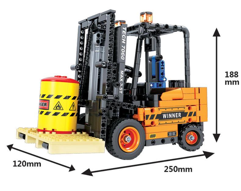 Forklift Model 660pcs-Building Blocks set -Turbo Moc