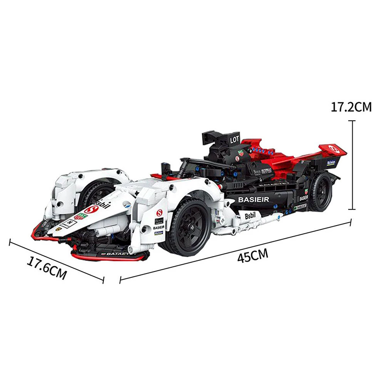 Formula E Gen 2 race Car 1625pcs-Building Blocks set -Turbo Moc