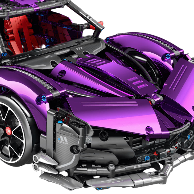 Gumpert Apollo IE Purple Chrome Drift edition 2442pcs-Building Blocks set -Turbo Moc