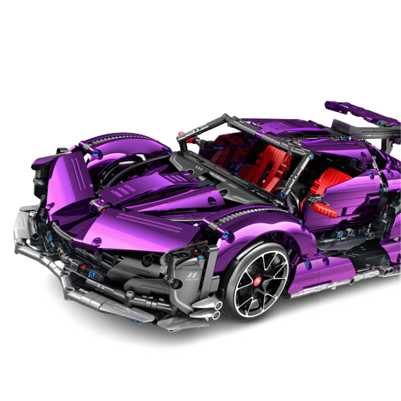 Gumpert Apollo IE Purple Chrome Drift edition 2442pcs-Building Blocks set -Turbo Moc