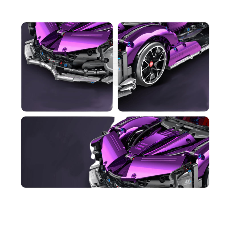 Gumpert Apollo IE Purple Chrome Drift edition 2442pcs-Building Blocks set -Turbo Moc