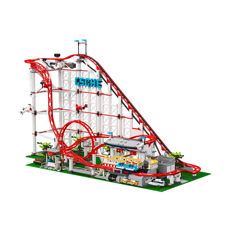 Motorised Looping Roller Coaster 3646pcs - Lego building blocks set - Turbo Moc