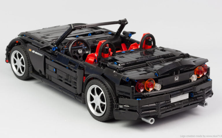 Honda S2000 AP2 Black 1:8 | 1648pcs-Building Blocks set -Turbo Moc