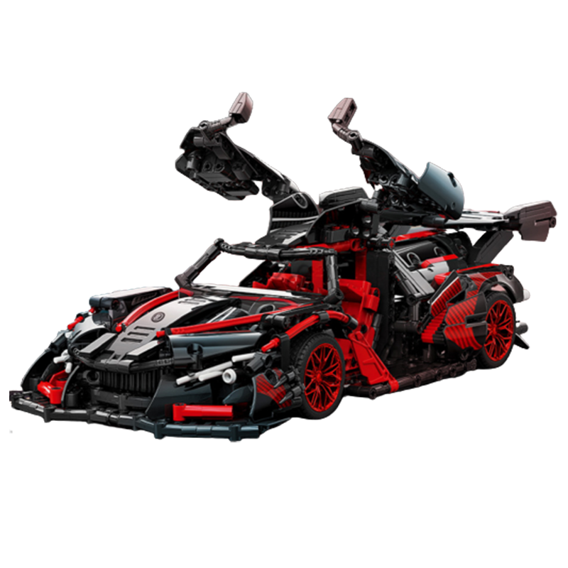 Hypercar Red Concept 1390pcs-Building Blocks set -Turbo Moc