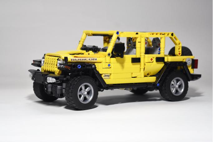 Jeep Wrangle Rubicon Convertible 1:8 | 1271pcs-Building Blocks set -Turbo Moc